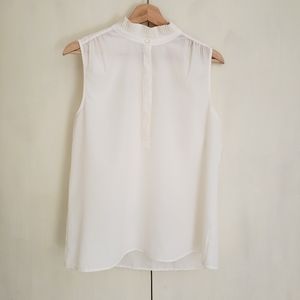 J Crew Ivory Sleeveless Collar Top 12